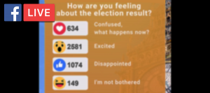 React to the election live on Facebook