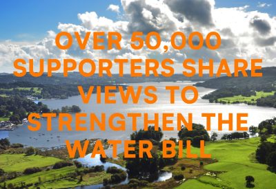 Over 50,000 supporters share views to strengthen the water bill